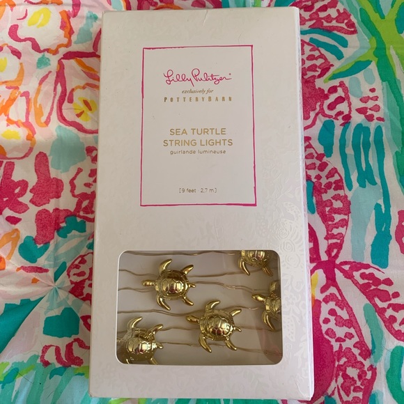Lilly Pulitzer Other - NIB Lilly Pulitzer for Pottery Barn turtle lights